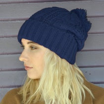 Brooklyn Pom Knit Beanie Hat